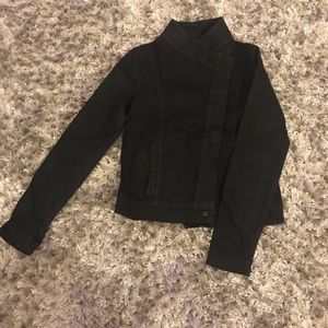 Vince black snap front asymmetrical jacket NWT